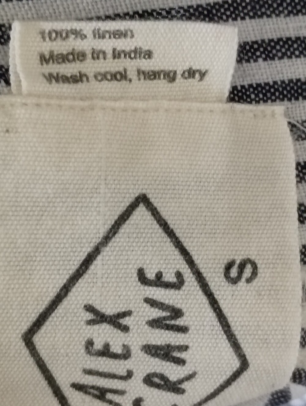 Alex Crane Linen Shorts Striped Drawstring Preppy Quiet Luxury SMALL - Picture 4 of 7